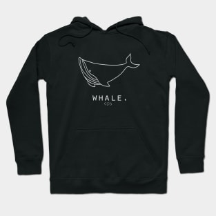 Whale "Kujira" Japanese Minimalist/Simple Art (Black) Hoodie